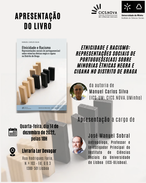 Apresentação do livro Etnicidade e Racismo - CICS NOV2022_LER DEVAGAR (Lisboa)